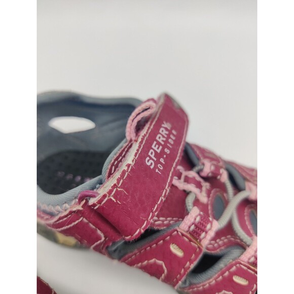 Sperry Top-Sider Wet Tech Fish Sport Sandals Shoes Raspberry Pink Youth Size 12 - Picture 12 of 14